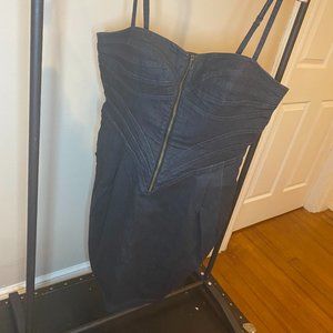 Denim Corset Mid Dress